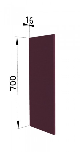 Панель торцевая П Квадро (для шкафа верхнего) Виноград в Оби - ob.katalogmebeli.com | фото