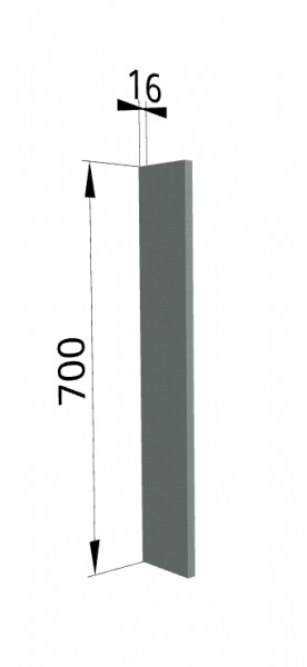 Панель торцевая ПТ 400 Квадро (для шкафа торцевого верхнего) Нарцисс в Оби - ob.katalogmebeli.com | фото