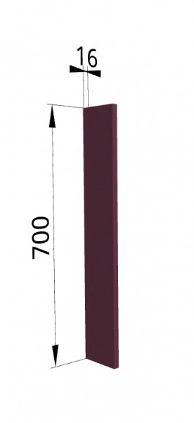 Панель торцевая ПТ 400 Квадро (для шкафа торцевого верхнего) Виноград в Оби - ob.katalogmebeli.com | фото