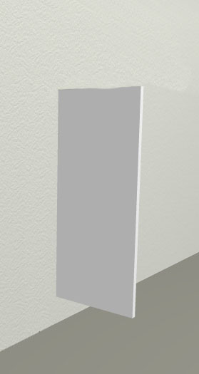 Панель торцевая СТ 400 Капля (для шкафа торцевого нижнего) Белый в Оби - ob.katalogmebeli.com | фото