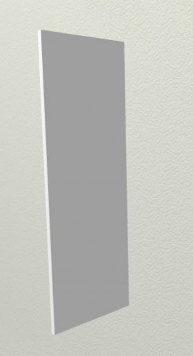 Панель торцевая ВП Капля (для шкафа верхнего высокого) Белый в Оби - ob.katalogmebeli.com | фото