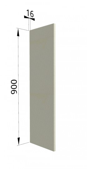 Панель торцевая ВП Квадро (для шкафа верхнего высокого) Ваниль кожа в Оби - ob.katalogmebeli.com | фото