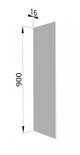 Панель торцевая ВП Ройс (для шкафа верхнего высокого) Белый софт в Оби - ob.katalogmebeli.com | фото