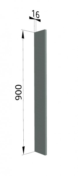 Панель торцевая ВПТ 400 Квадро (для шкафа торцевого верхнего) Нарцисс в Оби - ob.katalogmebeli.com | фото