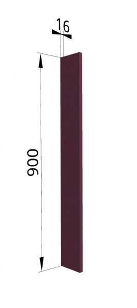 Панель торцевая ВПТ 400 Квадро (для шкафа торцевого верхнего) Виноград в Оби - ob.katalogmebeli.com | фото