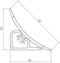 Плинтус LB-23, L=3000мм, черный в Оби - ob.katalogmebeli.com | фото 2