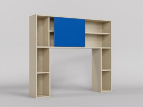 Полка на стол Скай люкс (Синий/корпус Клен) в Оби - ob.katalogmebeli.com | фото