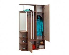 Шкаф комбинированный "Кармен - 7" (венге / вудлайн кремовый / зеркало) Вариант №1 в Оби - ob.katalogmebeli.com | фото 5