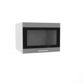 Ройс ГВПГСФ 600 Шкаф верхний горизонтальный (Черника софт/корпус Серый) в Оби - ob.katalogmebeli.com | фото