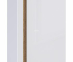 Веста СБ-2259 Шкаф 2х дверный с зеркалом Дуб Бунратти/Белый глянец в Оби - ob.katalogmebeli.com | фото 3
