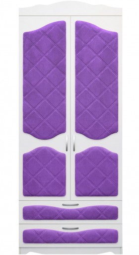 Шкаф 2-х створчатый с ящиками серии Иллюзия 32 Фиолетовый в Оби - ob.katalogmebeli.com | фото