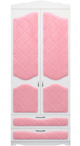 Шкаф 2-х створчатый с ящиками серии Иллюзия 36 Светло-розовый в Оби - ob.katalogmebeli.com | фото 1