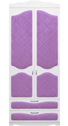 Шкаф 2-х створчатый с ящиками серии Иллюзия 67 Светло-фиолетовый в Оби - ob.katalogmebeli.com | фото