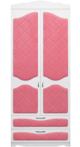 Шкаф 2-х створчатый с ящиками серии Иллюзия 89 Розовый в Оби - ob.katalogmebeli.com | фото