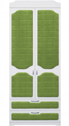Шкаф 2-х створчатый с ящиками серии Спорт 76 Зелёный в Оби - ob.katalogmebeli.com | фото