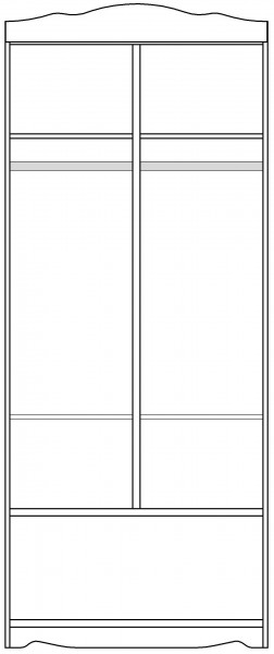 Шкаф 2-х створчатый серии Иллюзия 99 Серый в Оби - ob.katalogmebeli.com | фото 5