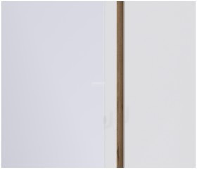 Веста СБ-2258 Шкаф 3х дверный с зеркалом Дуб Бунратти/Белый глянец в Оби - ob.katalogmebeli.com | фото 2