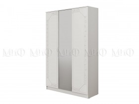 Шкаф 3-х створчатый Афина-1 (Белый/Белый глянец) в Оби - ob.katalogmebeli.com | фото