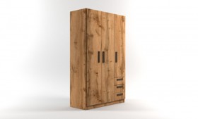 Шкаф 3-х створчатый с ящиками Шервуд (Дуб Вотан) в Оби - ob.katalogmebeli.com | фото