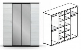 Шкаф 4-х дверный Гретта СБ-207 в Оби - ob.katalogmebeli.com | фото 1