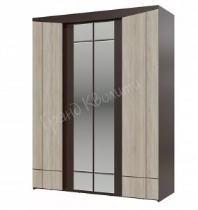 Шкаф 4-х дверный Парма 1700 Венге/Дуб сонома в Оби - ob.katalogmebeli.com | фото