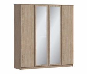Веста СБ-3082 Шкаф 4х дверный с зеркалами Дуб Сонома в Оби - ob.katalogmebeli.com | фото