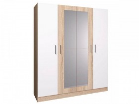 Шкаф 4-х дверный СБ-2750 Уют (Дуб Сонома/Белый) в Оби - ob.katalogmebeli.com | фото 3