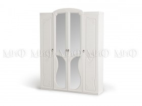 Шкаф 4-створчатый Мария (Белый глянец) в Оби - ob.katalogmebeli.com | фото 1