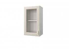 Шкаф с витриной Принцесса (Бежевый/Белый/ширина 400) в Оби - ob.katalogmebeli.com | фото