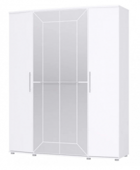 Шкаф 4х дверный Амели 1805 Белый в Оби - ob.katalogmebeli.com | фото