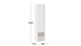 Шкаф для белья комбинированный «Сканди» Дуб Гарден/Белый/Глиняный серый в Оби - ob.katalogmebeli.com | фото 3