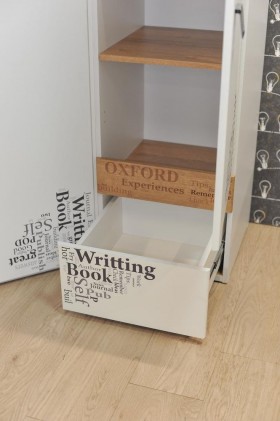 Шкаф для белья «Оксфорд» (Ривьера/Белый с рисунком) в Оби - ob.katalogmebeli.com | фото 4