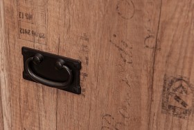 Шкаф для белья «Пилигрим» (Дуб Каньон светлый, Фон серый) в Оби - ob.katalogmebeli.com | фото 4