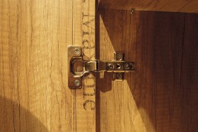 Шкаф для белья «Пилигрим» (Дуб Каньон светлый, Фон серый) в Оби - ob.katalogmebeli.com | фото 6