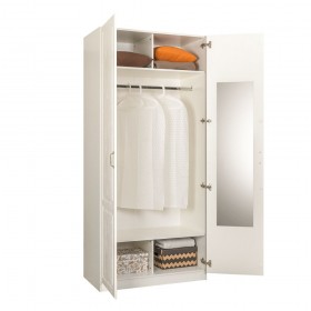 Шкаф для одежды 13.134 Ливерпуль (Белый, ясень ваниль НМ-1012-100 ПВХ) в Оби - ob.katalogmebeli.com | фото 3