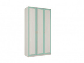 Шкаф для одежды 3-х дверный "Миндаль" (вудлайн кремовый/аруша венге с кожей мята) в Оби - ob.katalogmebeli.com | фото 1
