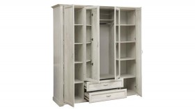 Шкаф для одежды "Сохо" (бетон пайн белый/2 ящика/зеркало) в Оби - ob.katalogmebeli.com | фото 6
