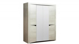 Шкаф для одежды "Лючия" (4-х дв.) (венге / белый) в Оби - ob.katalogmebeli.com | фото