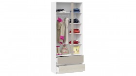 Шкаф для одежды комбинированный «Сканди» Дуб Гарден/Белый/Глиняный серый в Оби - ob.katalogmebeli.com | фото 3