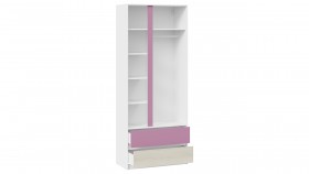 Шкаф для одежды комбинированный «Сканди» Дуб Гарден/Белый/Лиловый в Оби - ob.katalogmebeli.com | фото 2