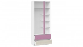 Шкаф для одежды комбинированный «Сканди» Дуб Гарден/Белый/Лиловый в Оби - ob.katalogmebeli.com | фото 3