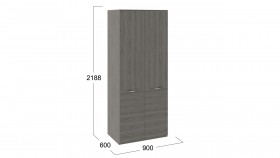 Шкаф для одежды с 2 дверями «Либерти» Хадсон в Оби - ob.katalogmebeli.com | фото 2