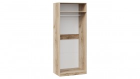 Шкаф для одежды с 2-мя дверями «Фьюжн» Дуб Делано/Белый глянец в Оби - ob.katalogmebeli.com | фото 3