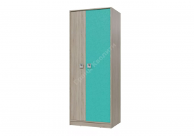 Шкаф для одежды Сити 800 Дуб сонома/Аква в Оби - ob.katalogmebeli.com | фото 1
