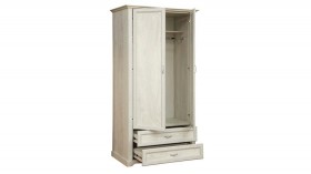 Шкаф для одежды "Сохо" (бетон пайн белый/2 ящика/зеркало) в Оби - ob.katalogmebeli.com | фото 3