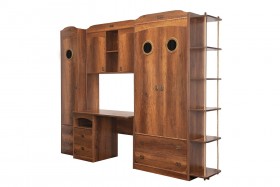 Шкаф комбинированный для белья «Навигатор» (Дуб Каньон) в Оби - ob.katalogmebeli.com | фото 6
