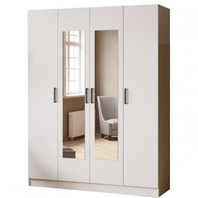 Шкаф комбинированный Ларс (1,6) белый в Оби - ob.katalogmebeli.com | фото 1