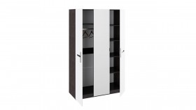 Шкаф комбинированный с 3-мя дверями «Фьюжн» Белый глянец/Венге Линум в Оби - ob.katalogmebeli.com | фото 3
