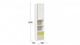 Шкаф комбинированный «Сканди» Дуб Гарден/Белый/Зеленый в Оби - ob.katalogmebeli.com | фото 4