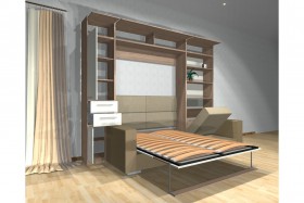 Шкаф-кровать с диваном Каролина в Оби - ob.katalogmebeli.com | фото 3